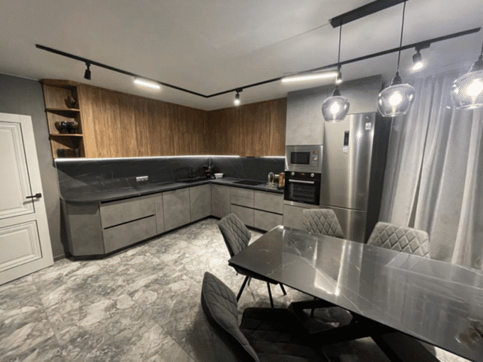 Угловая кухня в стиле лофт - фото - 1