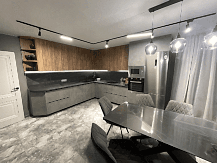 Угловая кухня в стиле лофт - фото - 1