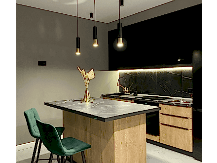 Стильная кухня в стиле лофт с островом - фото - 2