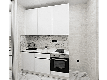 Белоснежная мини-кухня в новостройку для молодой семьи из Астаны - фото - 4