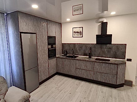 Кухня в цвете графит - фото - 1