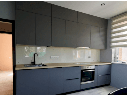 Кухня цвета графит без ручек для Натальи из Астаны - фото - 3