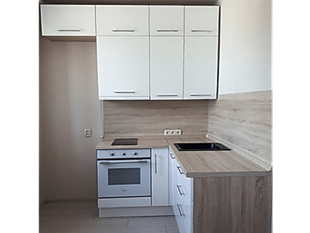 Маленькая угловая кухня под потолок в современном стиле - фото - 1