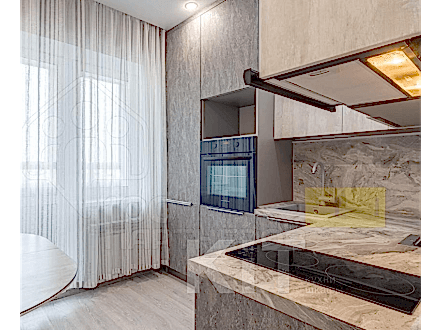 Современная кухня в стиле лофт в отделке под камень - фото - 2