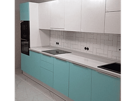 Модная прямая кухня без со встроенной техникой - фото - 2