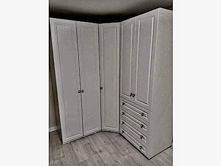 Белый угловой шкаф-гардеробная - фото - 1