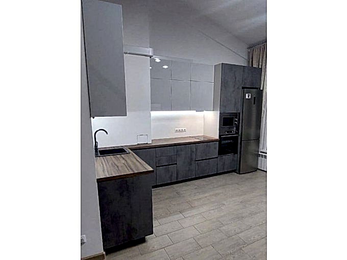 Угловой гарнитур в стиле лофт в загородный дом - фото - 1