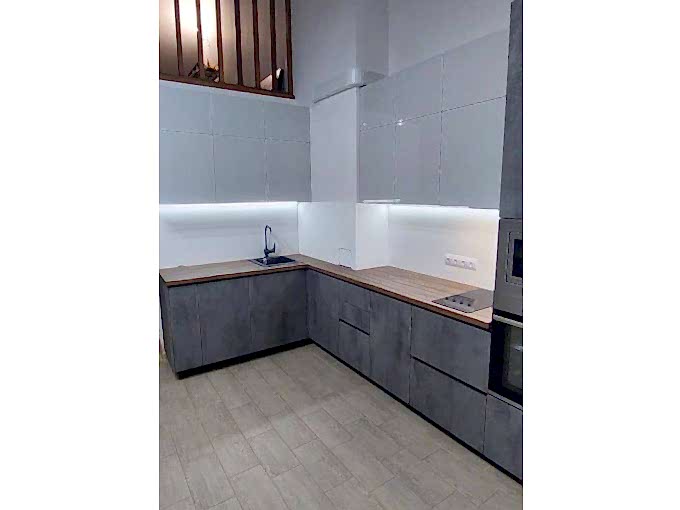 Угловой гарнитур в стиле лофт в загородный дом - фото - 2