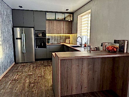 Невероятно стильная кухня с барным полуостровом, которая скрывает в себе много интересного - фото - 4