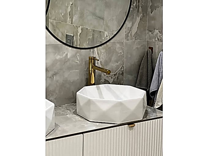 Тумба в ванную комнату с компакт-столешницей - фото - 2