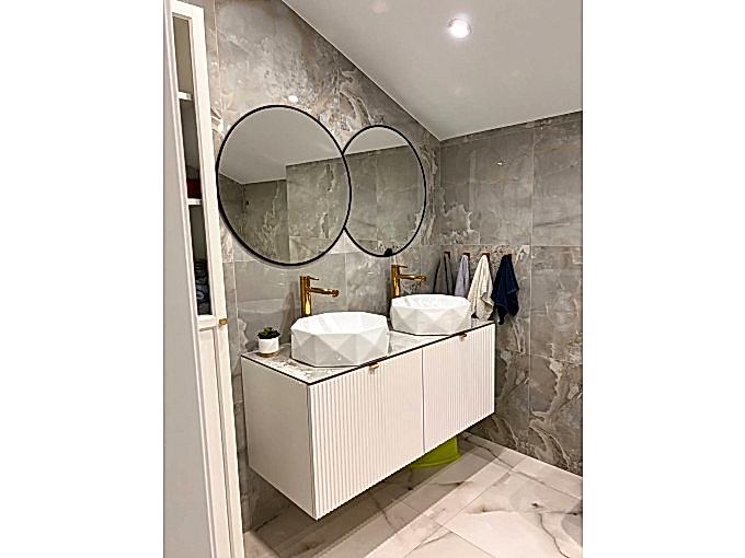 Тумба в ванную комнату с компакт-столешницей - фото - 4