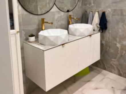 Тумба в ванную комнату с компакт-столешницей - фото - 4