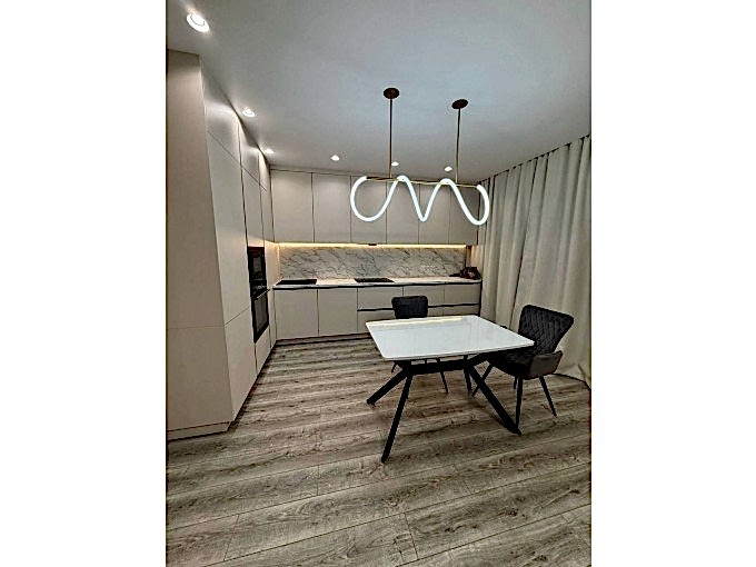 Роскошная угловая кухня, цвета кашемир - фото - 7